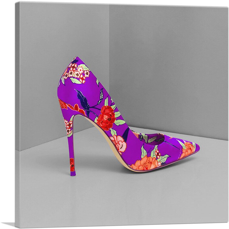 Purple hot sale floral pumps